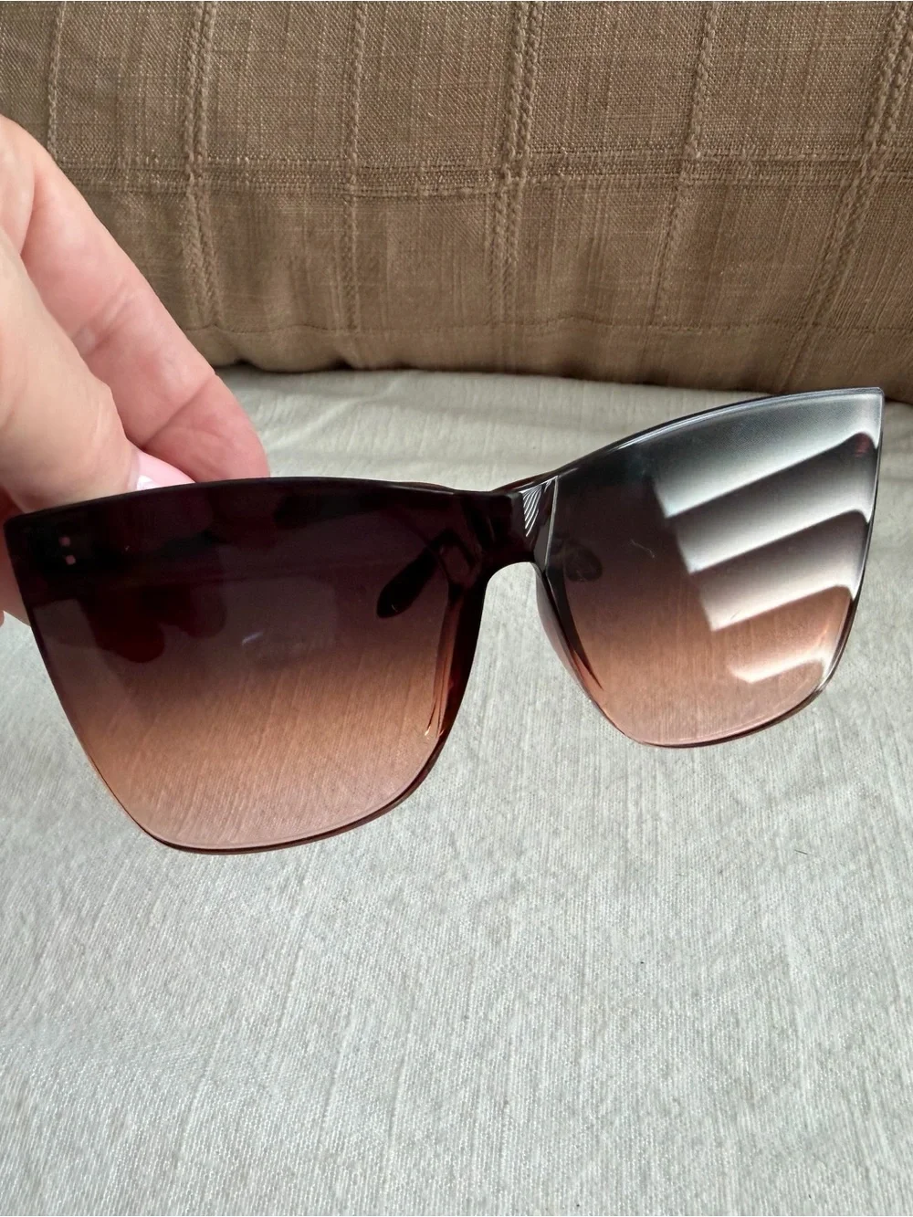 Quay Australia Burgundy Cat-Eye Sunglasses with Gradient Lenses